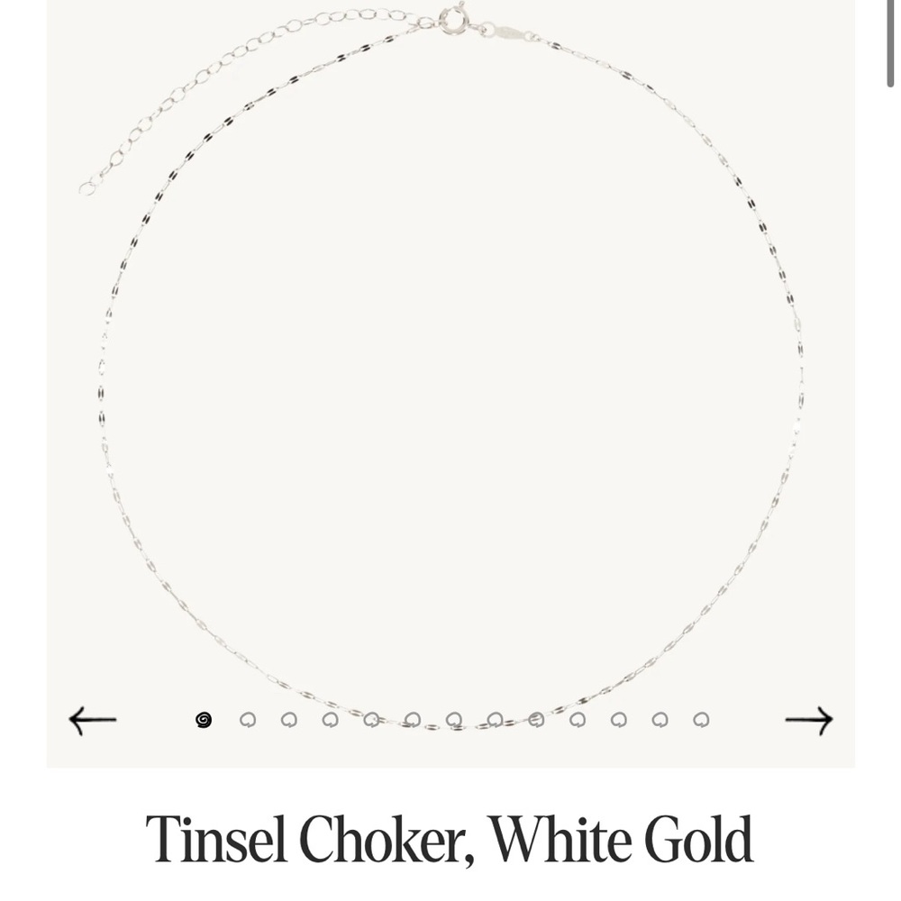 ISO: CATBIRD TINSEL CHOKER WHITE GOLD